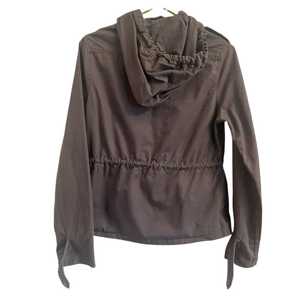 Women's Gray Hooded Utility Jacket Small Bella Jacket - Picture 4 of 11